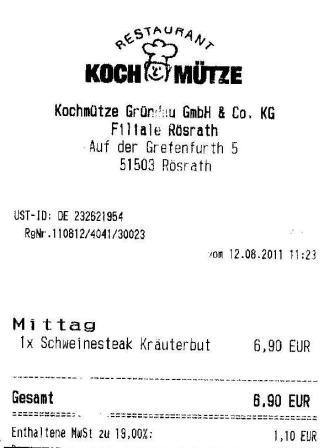 mran Hffner Kochmtze Restaurant